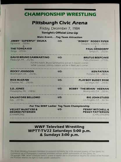 WWF OFFICIAL PROGRAM No.119