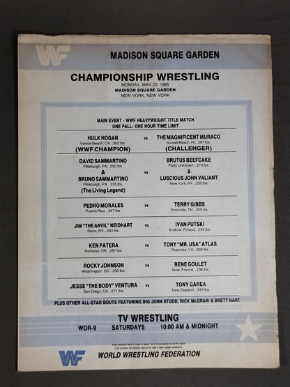 ★ホーガンvsムラコ 王座戦★WWF OFFICIAL PROGRAM No.124