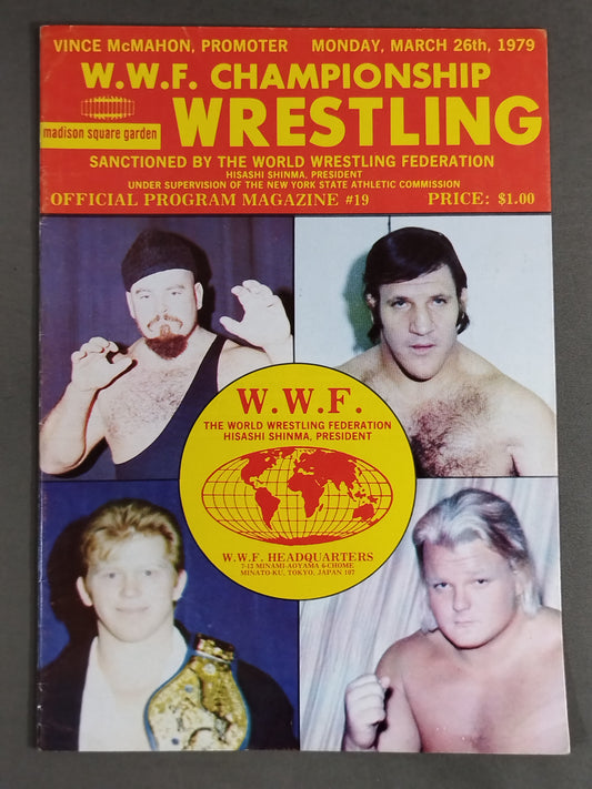 ★バックランドvsバレンタイン 王座戦★ W.W.F. CHAMPIONSHIP WRESTLING OFFICIAL PROGRAM MAGAZINE No.19