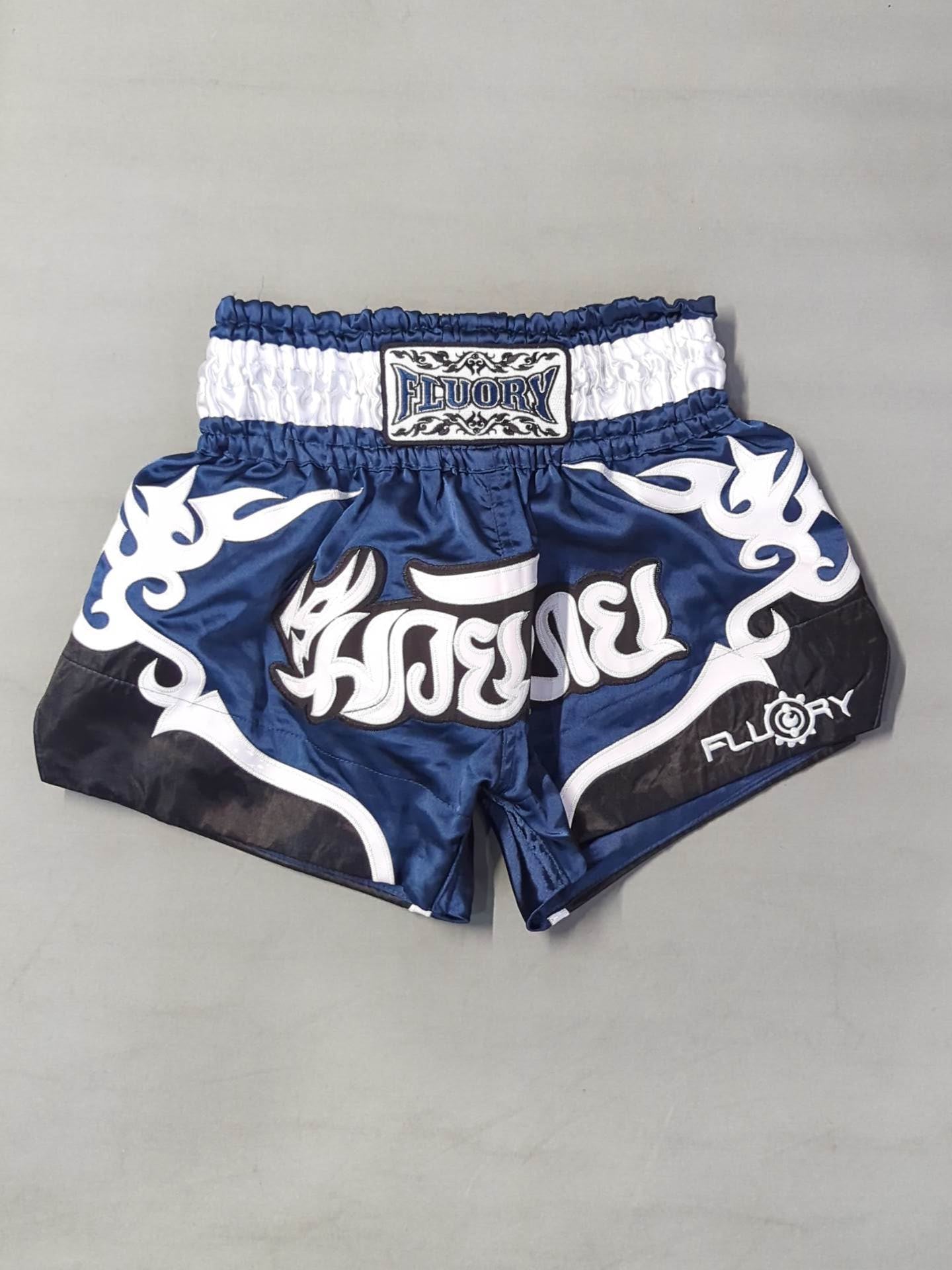 FLUORY Muay Thai Shorts (1) (Blue)