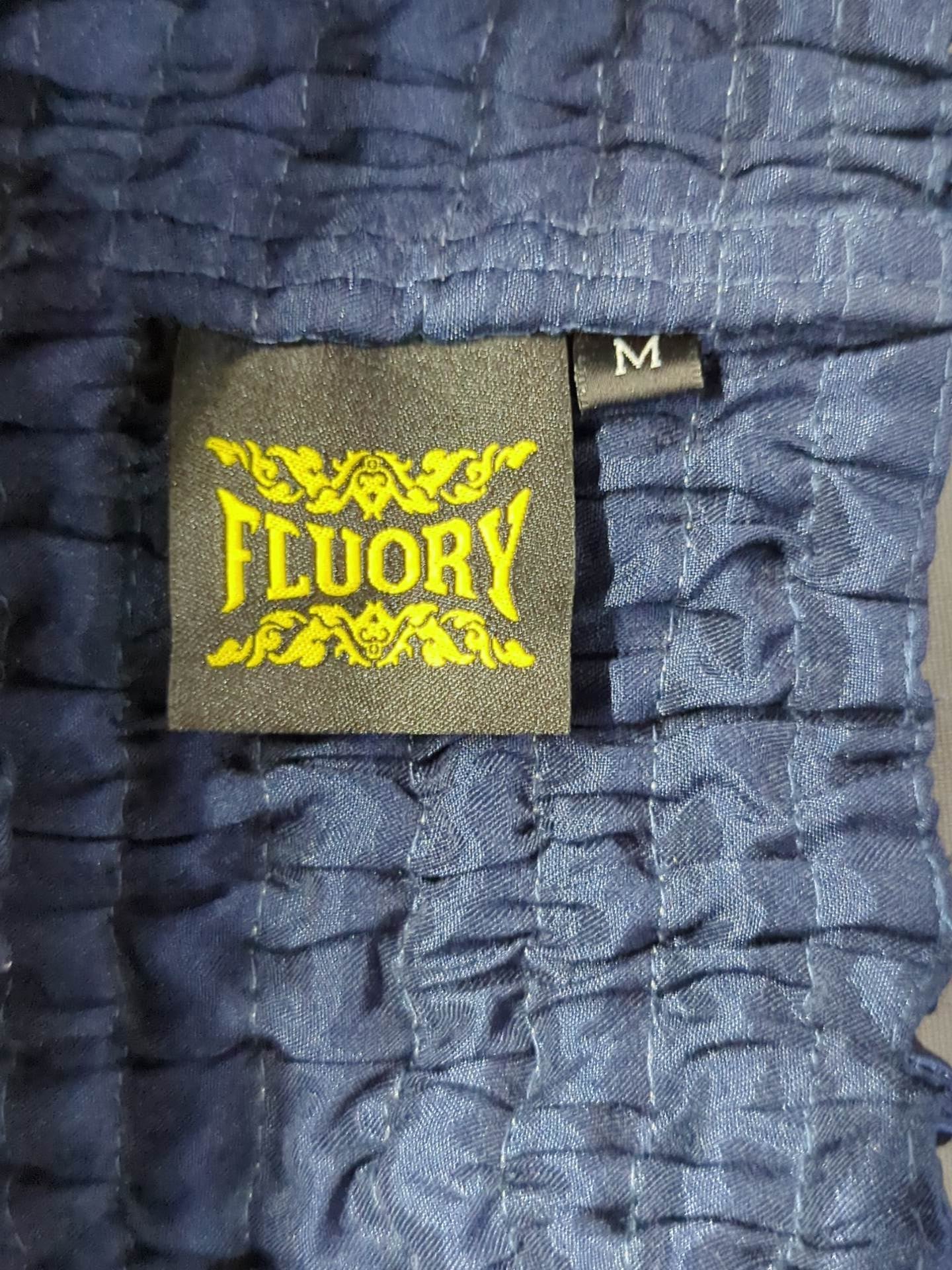 FLUORY Muay Thai Shorts (1) (Blue)