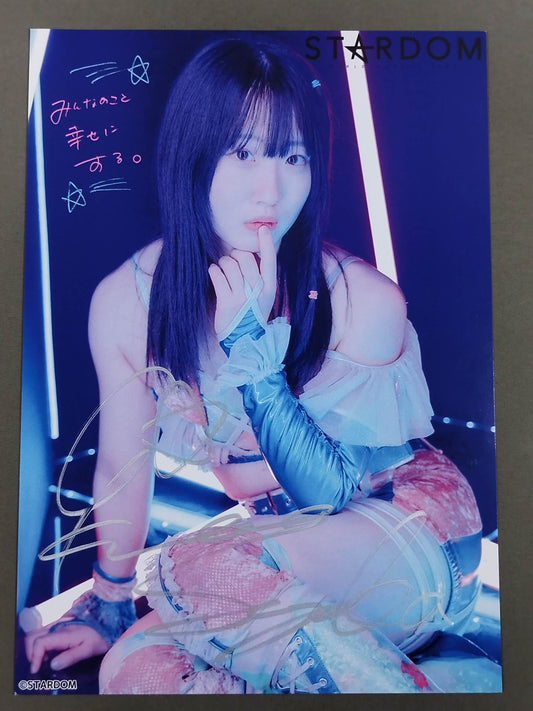 玖麗さやか 直筆サイン入り スターダムポートレート(B-2)
