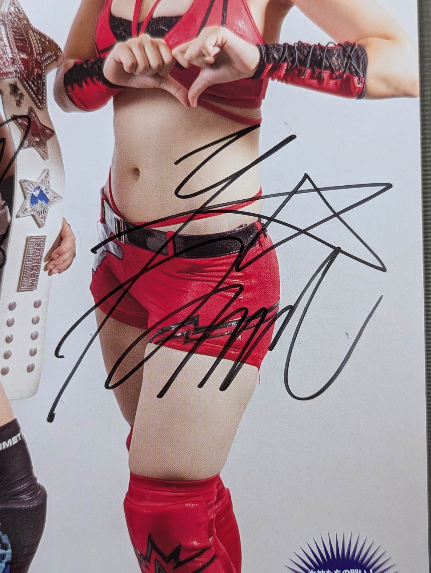 [2 fighters hand signed autograph 】STARDOM OFFICIAL GUIDE BOOK Vol.114
