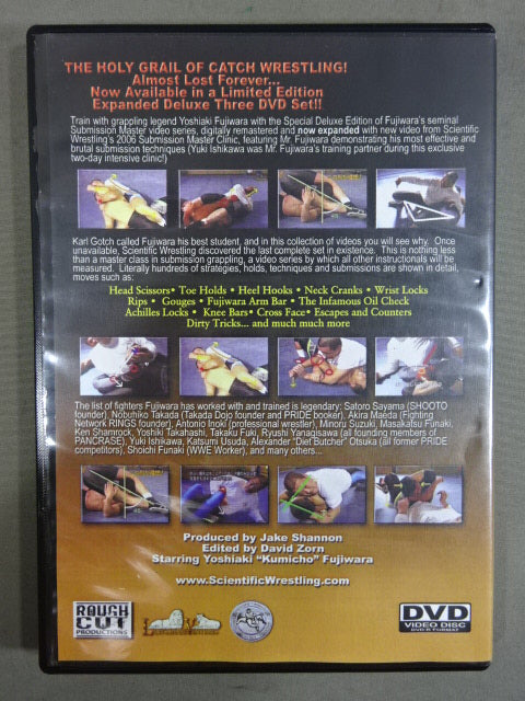 Yoshiak i”Kumicho” Fujiwara SUBMISSION MASTER SPECIAL EXPANDED DELUXE THREE DVD SET ★LIMITED EDITION★
