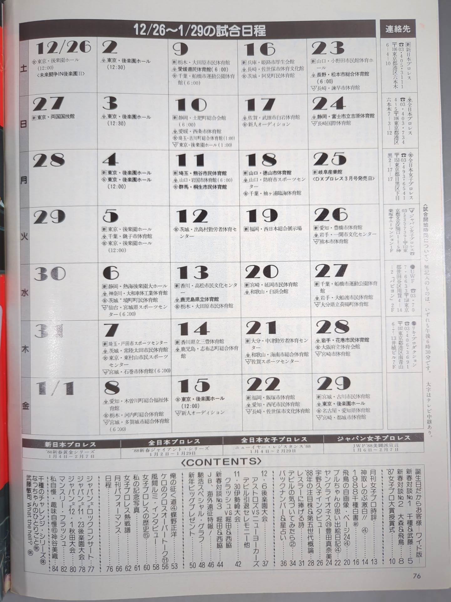 デラックスプロレス 1988年2月号