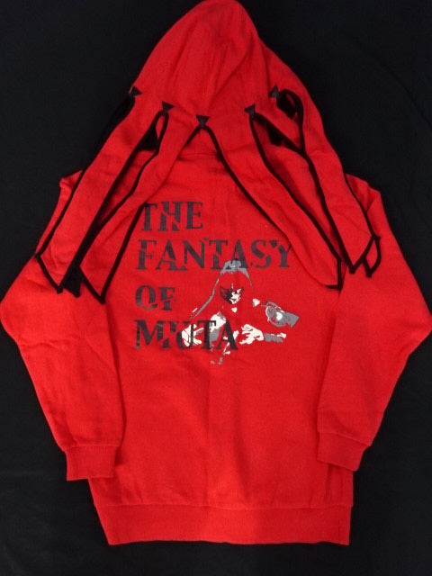 ★ Detachable ★ Hood Great Muta THE FANTASY OF MUTA Zip Hoodie (1) (Red)