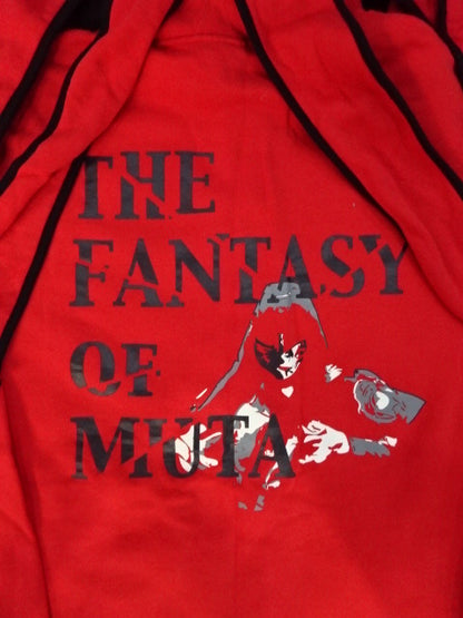 ★ Detachable ★ Hood Great Muta THE FANTASY OF MUTA Zip Hoodie (1) (Red)