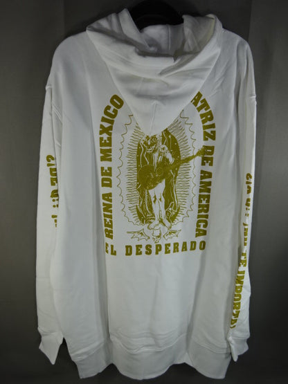El Desperado ESTILO MEXICANO Pullover hoodie  (White × Gold)