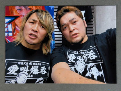 矢野通＆棚橋弘至(ライオンマーク色紙・生写真付)