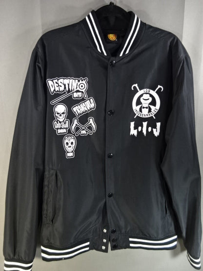 L.I.J. Lightweight Stadium zip-up jacket (1) (Black× White)