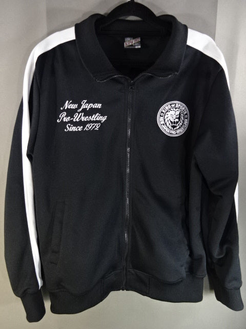 New Japan Pro Wrestling × Shimamura Lion Mark Jersey Jacket (1) (Black)