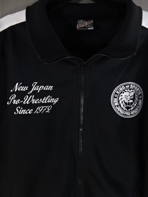 New Japan Pro Wrestling × Shimamura Lion Mark Jersey Jacket (1) (Black)