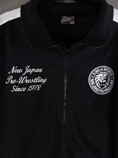 New Japan Pro Wrestling × Shimamura Lion Mark Jersey Jacket (1) (Black)