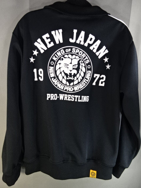 New Japan Pro Wrestling × Shimamura Lion Mark Jersey Jacket (1) (Black)