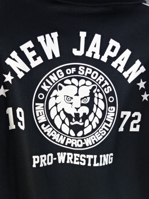 New Japan Pro Wrestling × Shimamura Lion Mark Jersey Jacket (1) (Black)