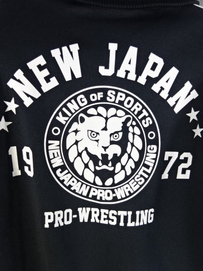 New Japan Pro Wrestling × Shimamura Lion Mark Jersey Jacket (1) (Black)