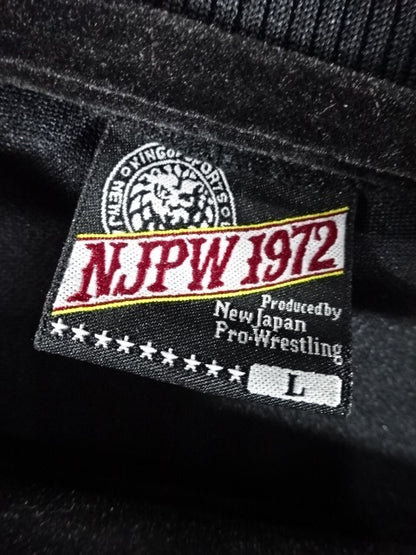 New Japan Pro Wrestling × Shimamura Lion Mark Jersey Jacket (1) (Black)