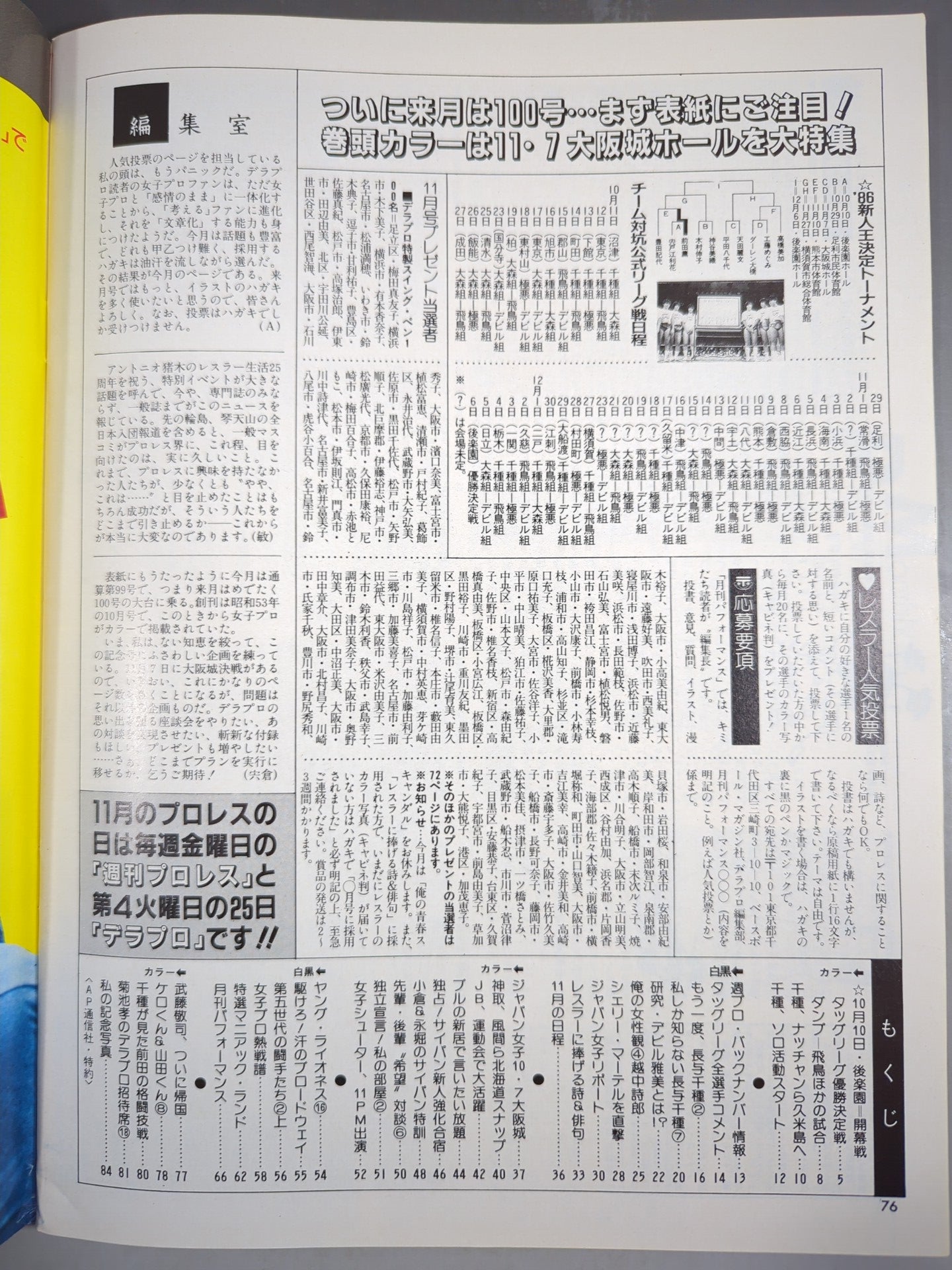 デラックスプロレス 1986年12月号