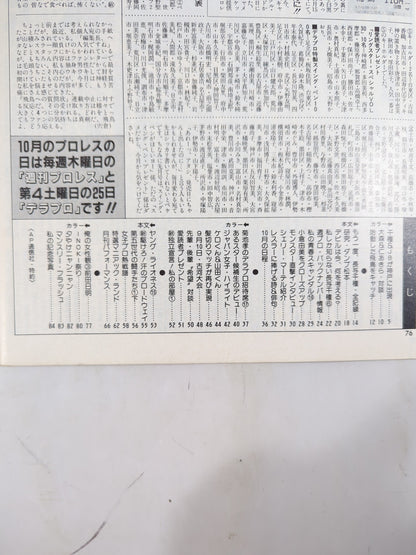 Deluxe Pro Wrestling November 1986 issue