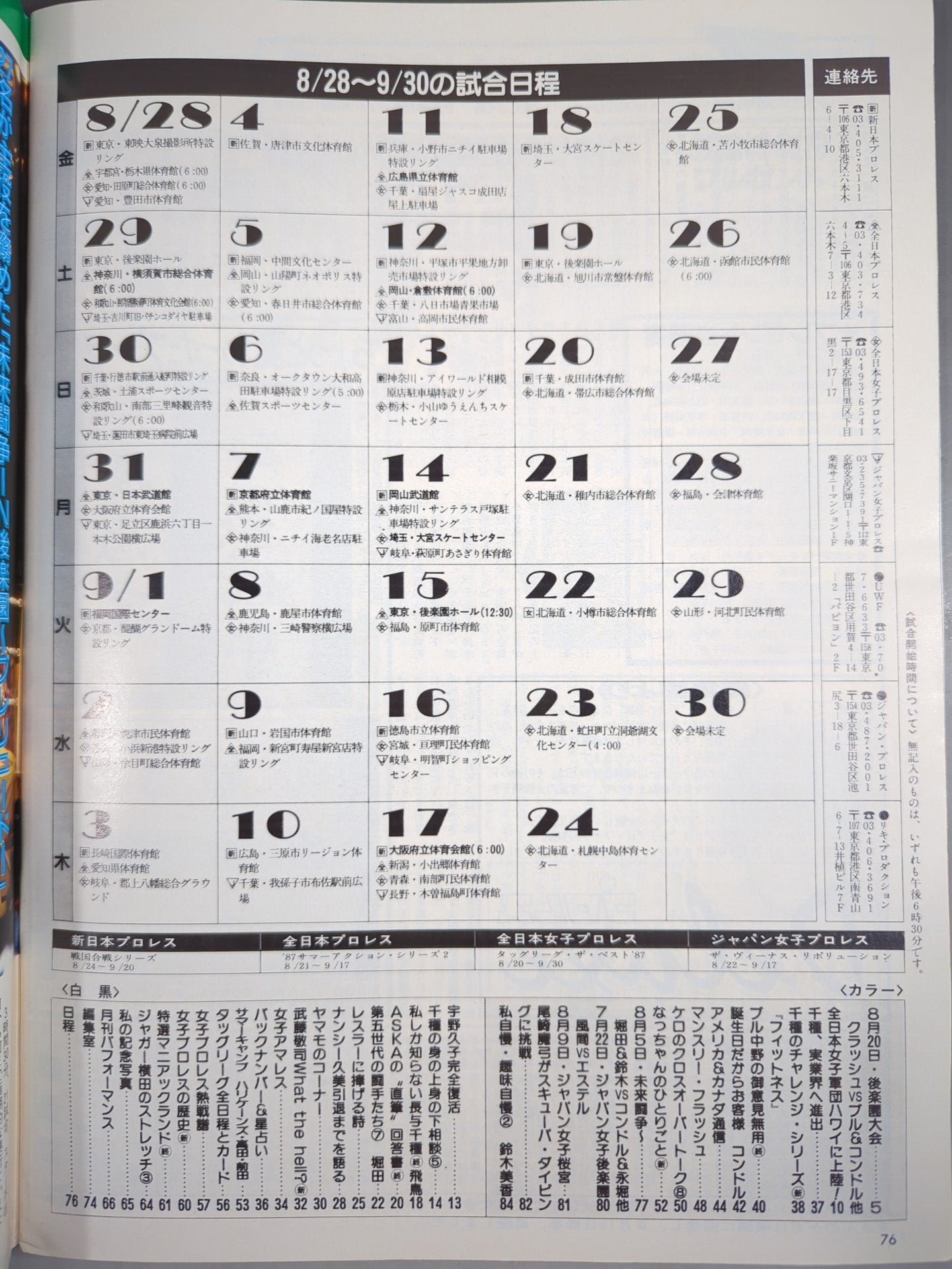 デラックスプロレス 1987年10月号