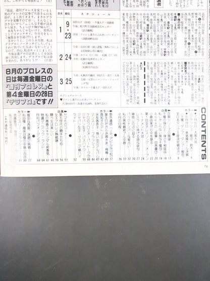 Deluxe Pro Wrestling September 1987 issue