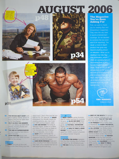 WWE MAGAZINE 2006年8月号