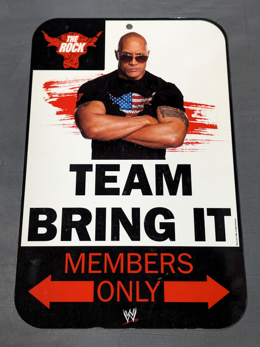 ザ・ロック「TEAM BRING IT」ドアサインボード