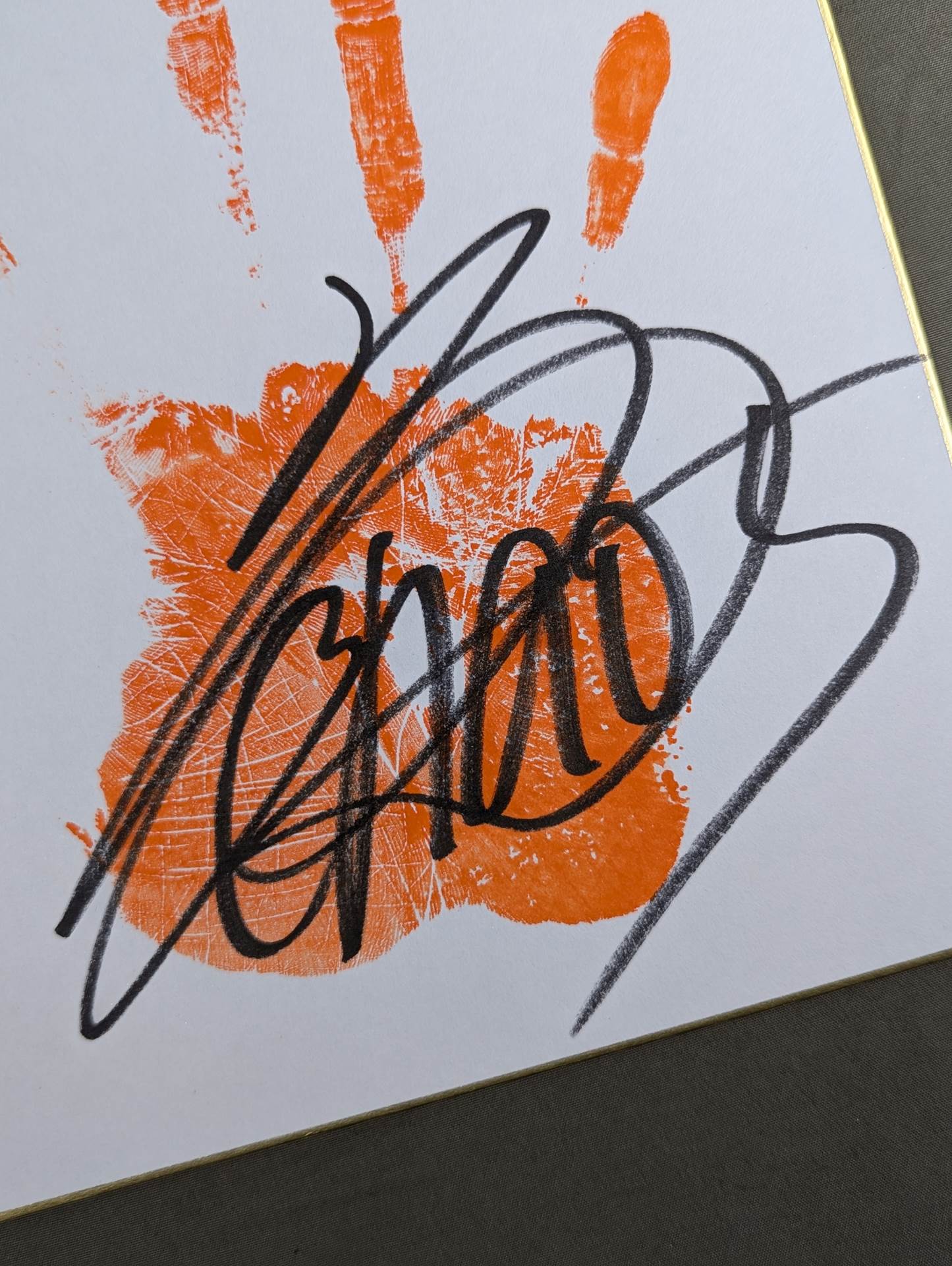 矢野通(手形入り・ライオンマーク色紙)