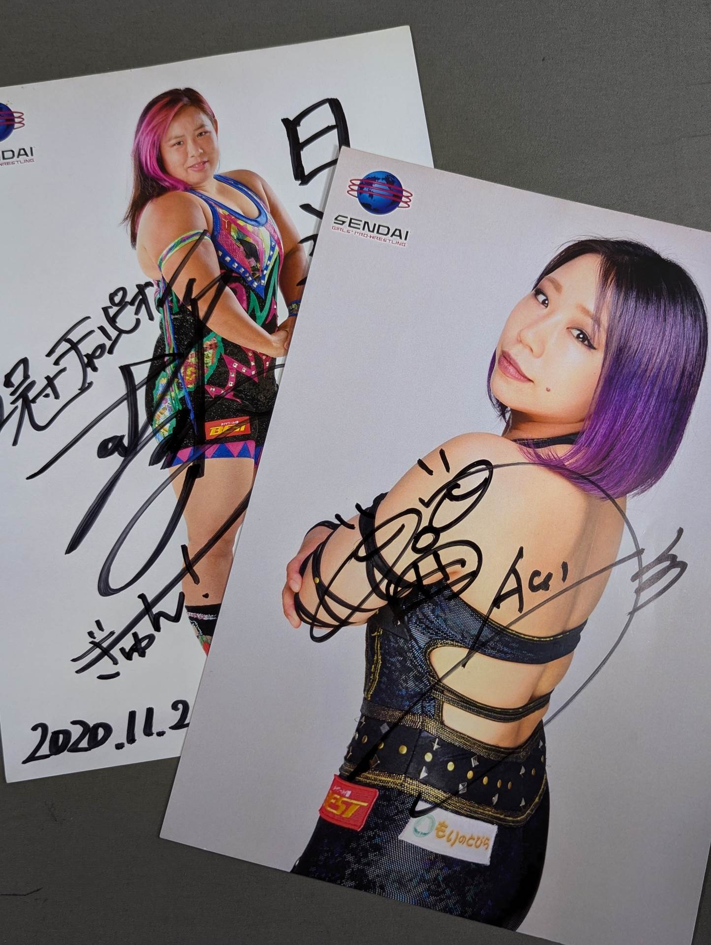 センダイガールズプロレスリング 直筆サイン入りポートレートセット