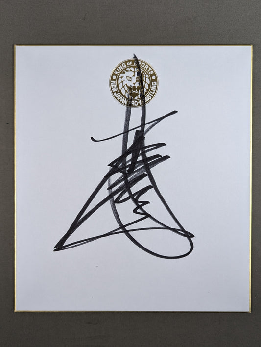 Hiroyoshi Tenzan  (Lion Mark Shikishi ( Autograph board ) )