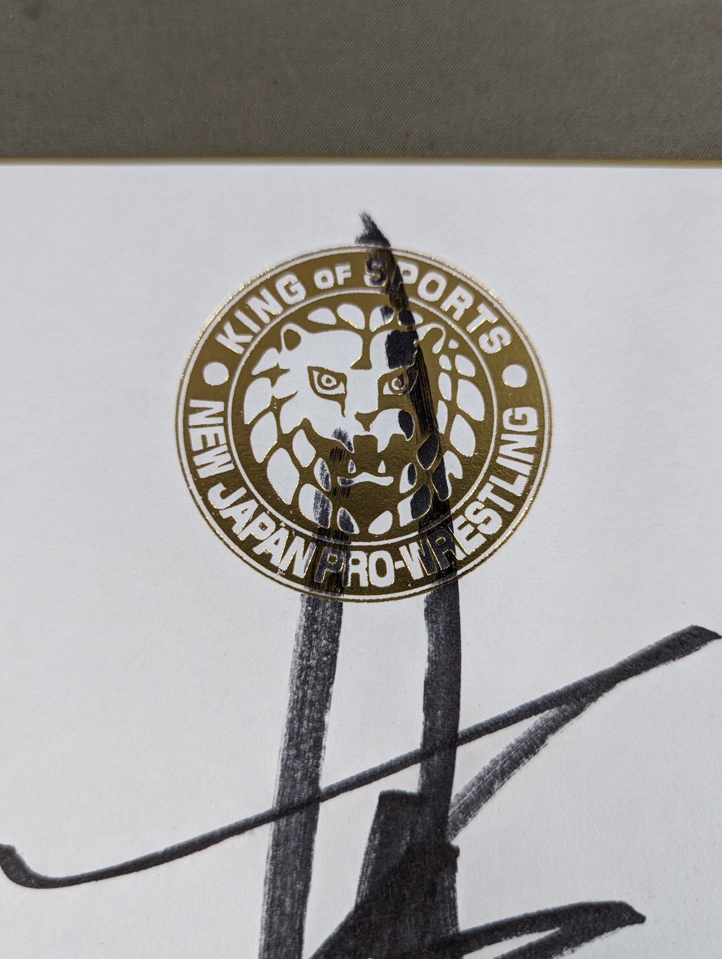 Hiroyoshi Tenzan  (Lion Mark Shikishi ( Autograph board ) )