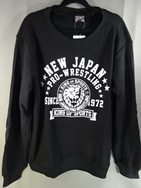 New Japan Pro Wrestling × Shimamura Lion Mark Sweatshirt (1) (Black)