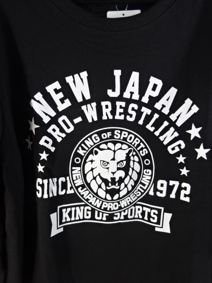 New Japan Pro Wrestling × Shimamura Lion Mark Sweatshirt (1) (Black)