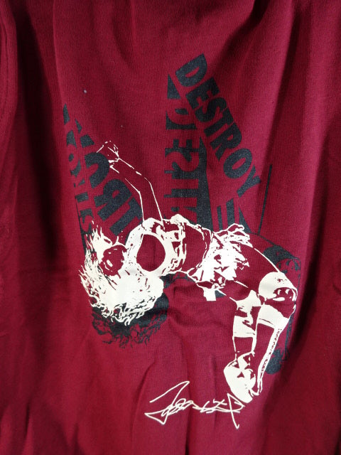 Hiroyo Matsumoto ROCK DROP Zip Hoodie  (1) (Burgundy)