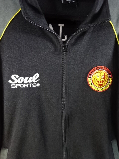 New Japan Pro Wrestling ×SOUL Lion Mark Jersey Jacket (1) (Black)