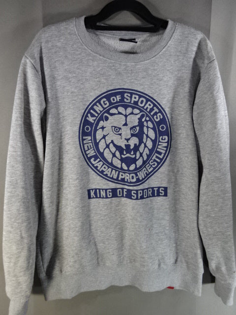 New Japan Pro Wrestling × Shimamura Lion Mark Sweatshirt (2) (Grey)