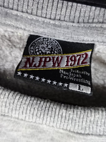 New Japan Pro Wrestling × Shimamura Lion Mark Sweatshirt (2) (Grey)