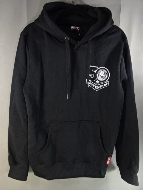 New Japan Pro Wrestling × Shimamura Pullover Hoodie  (2) (50th Anniversary/Black)