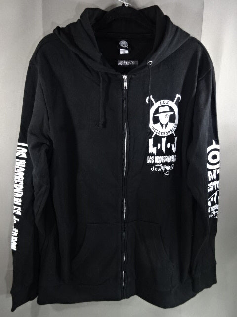 Tetsuya Naito Zip hoodie  (1) (Black× White)