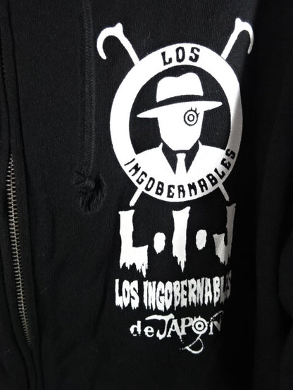 Tetsuya Naito Zip hoodie  (1) (Black× White)