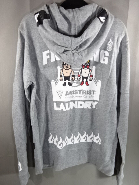 ARISTRIST  AT×FIGHTING LAUNDRY Collaboration Zip hoodie (1) (gray)
