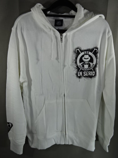 BUSHI ×L.I.J EN SERIO Zip hoodie  (1) (White)