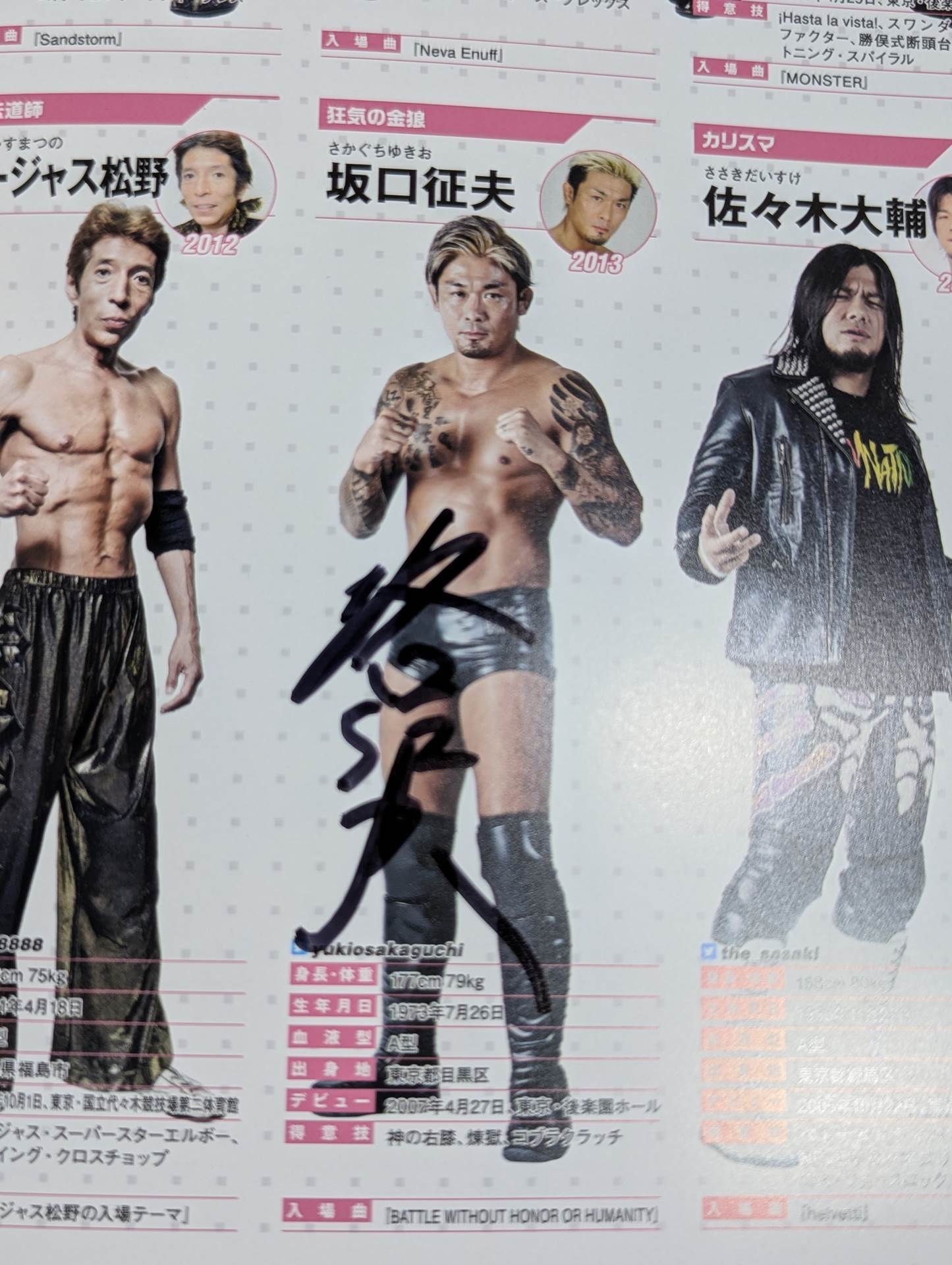 [9 fighters hand signed autograph DDT Official Program March 2019 Vol.62