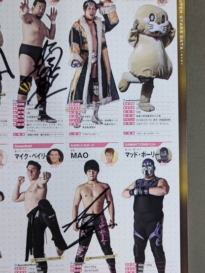 [13 fighters hand signed autograph DDT Official Program March 2019 Vol.62