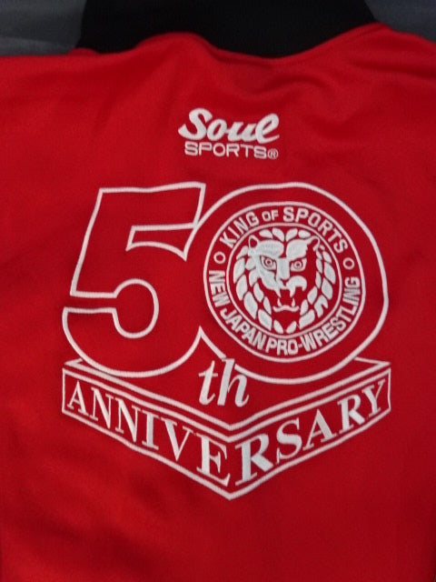 New Japan Pro Wrestling ×SOUL Setup Jersey (4) (50th Anniversary/Red× Black)