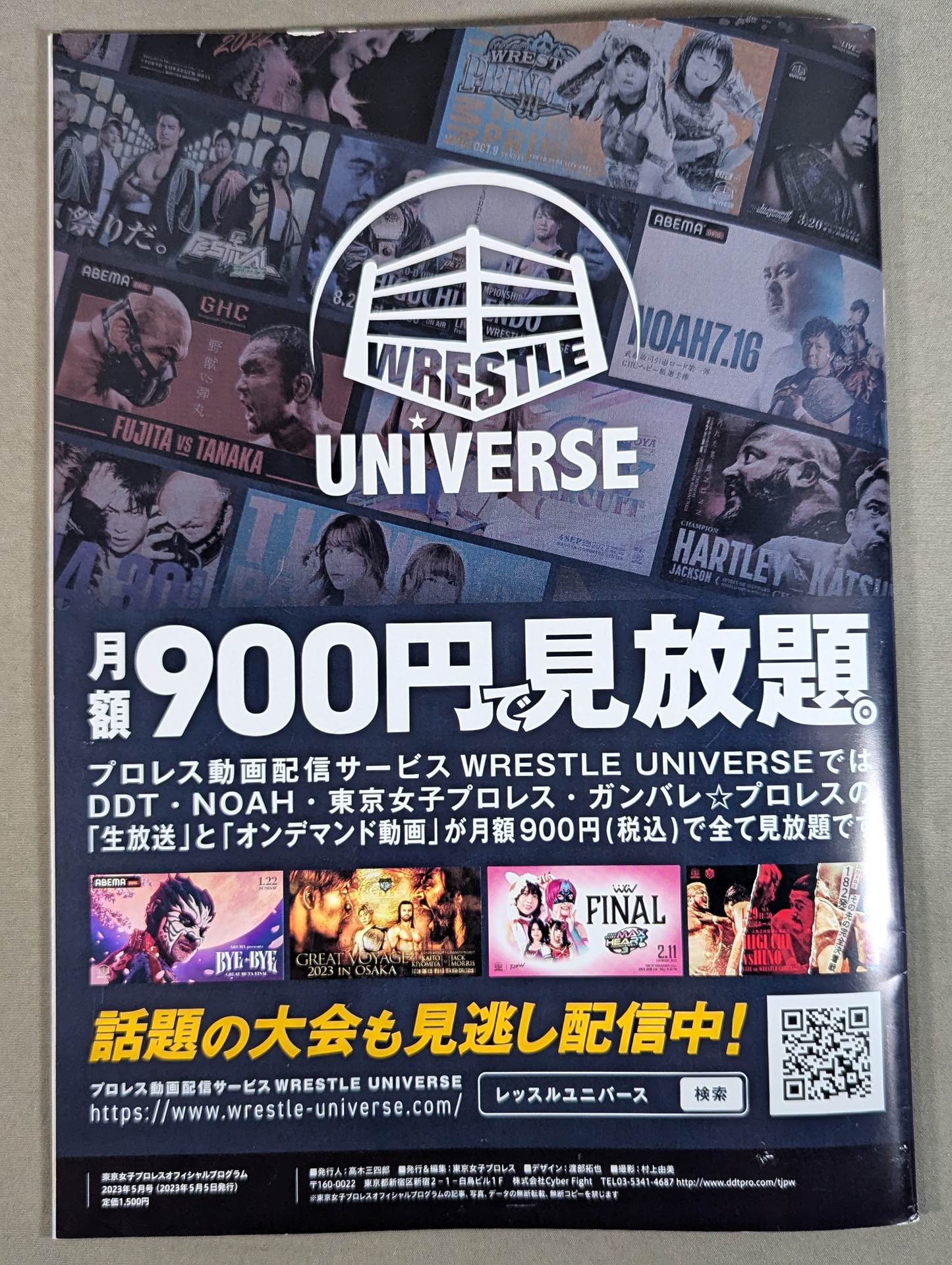 東京女子プロレス オフィシャルプログラム TJPW Vol.19