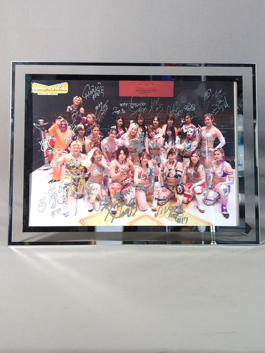 ★ All 23 fighters hand signed autograph ★ Marigold photo panel