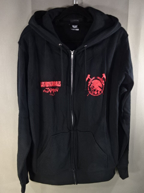 L.I.J× AGUILA Zip hoodie  (Black× Red)