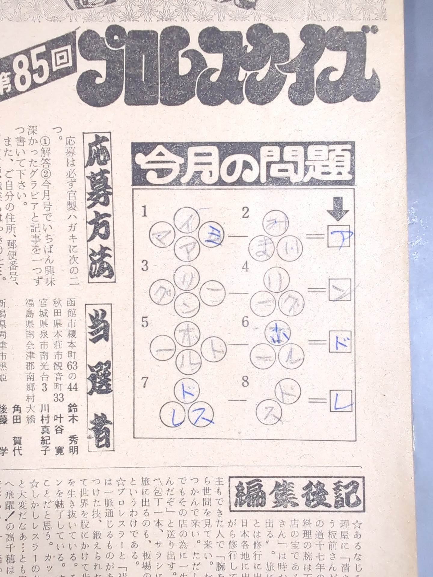 月刊プロレス 1978年7月号