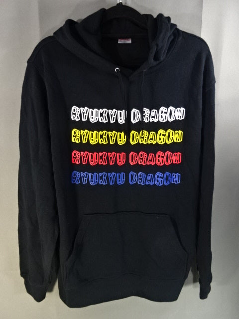琉球ドラゴンプロレスリング プルオーバーパーカー①(ブラック)